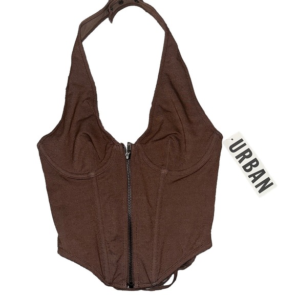 Out From Under Hot Stuff Brown Corset-Small NWT - Picture 1 of 6